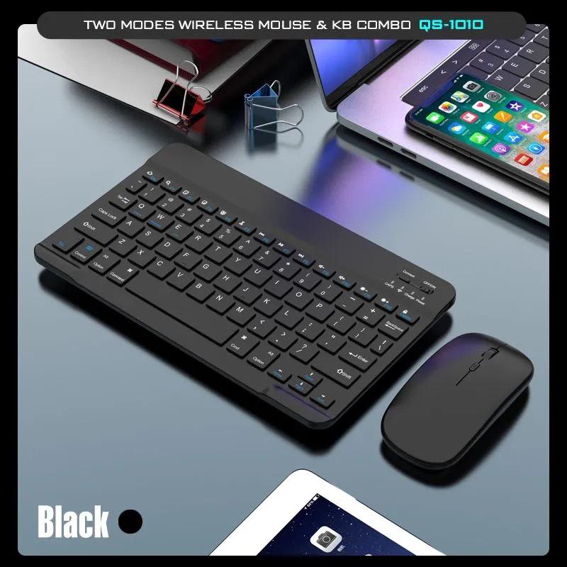 Wireless Bluetooth Keyboard and Mouse Set for iPad, Huawei, Honor, Computer, and Phone - Slim and Quiet