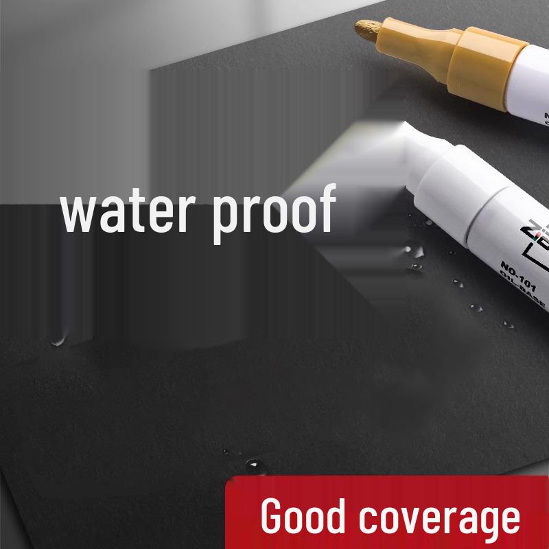 Industrial Colorfast Paint Marker Pen for Tire & Car Touch-Up, White/Black/Gold