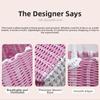 Rattan Woven Handmade Wicker Shopping Basket PVC 24*14*18cm Picnic Storage Basket Multicolors Garden Imitating Flower Basket