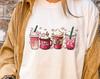 Comfort Colors® I Love Love Shirt, Valentine Coffee T-shirt, Latte Valentine Shirt, Latte Lover Valentines Day Shirt, Valentines Day T-Shirt