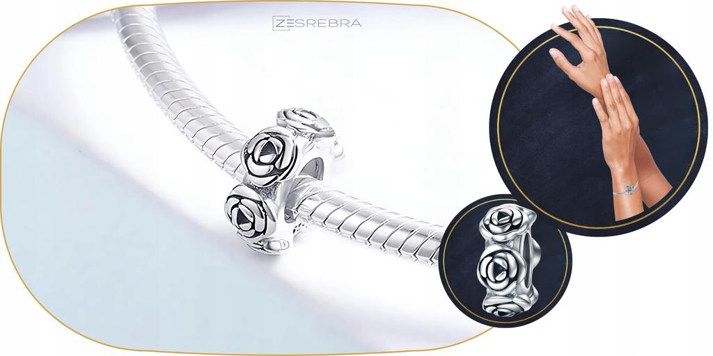Charms Stopper Roses Pr 925 Pendant Bead Flower Beads Gift Love