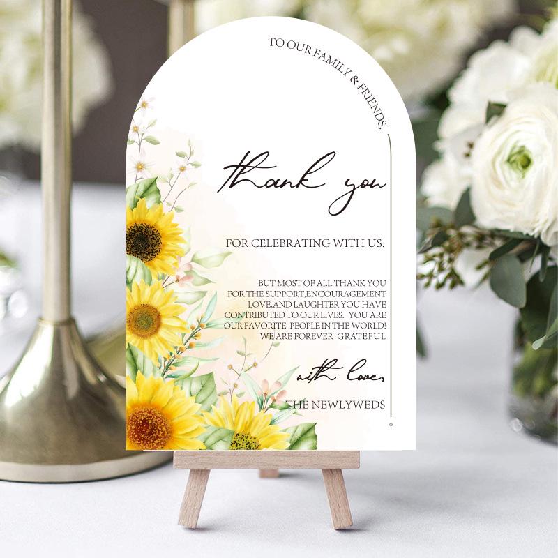 Watercolor Wedding Event Seating Cards & Thank You Cards - Floral Table Decorations