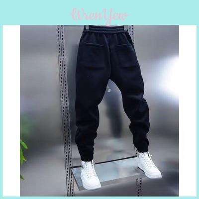 Mens Spring Autumn Casual Pants With Elastic Waist And Tapered Fit For Daily Wear