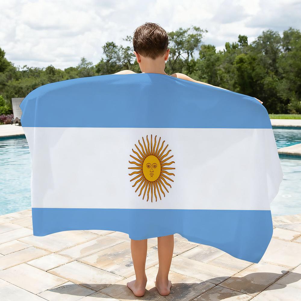 Bandiera dell'Argentina Asciugamano Morbido Leggero Anti-Sabbia Grande Asciugamano da Spiaggia Asciugatura Rapida Bagno Sport Famiglia