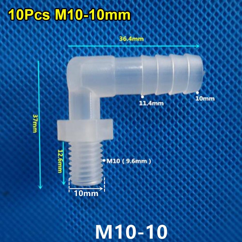 10Pcs M6-M12 To 4-12mm Pagoda Elbow Connector Plastic Hose Fittings for Aquarium Fish Tank Fittings