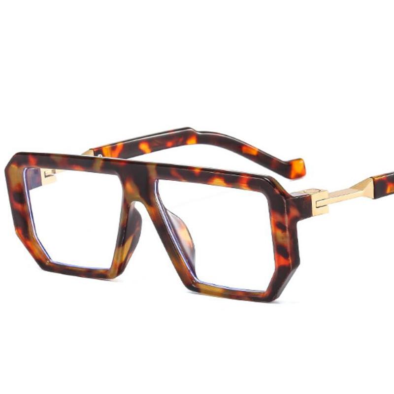 Vintage Rectangular Men'S Reading Glasses Transparent Computer Large Square Blue Light Filteringweight Glasses Frame Punk Far-Sighted Eyewear +1.5