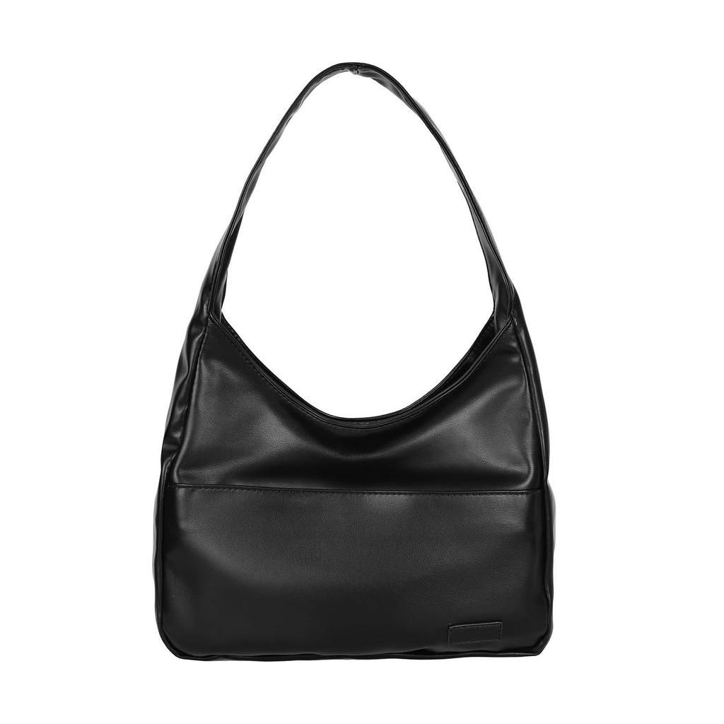 Large Capacity Soft Leather Tote - 2025 Spring/Summer Commuting & Versatile Single Shoulder Bag for College Women