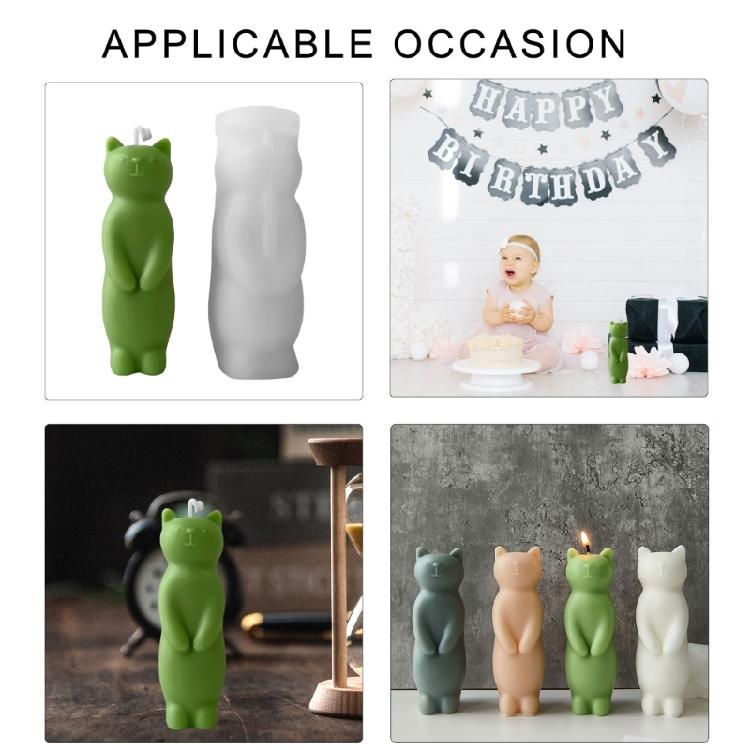 Cats Candle and Soaps Silicone Mold Creative Cats Shaped Scented Candle Silicone Mould Handmade Candle Crafting Mould