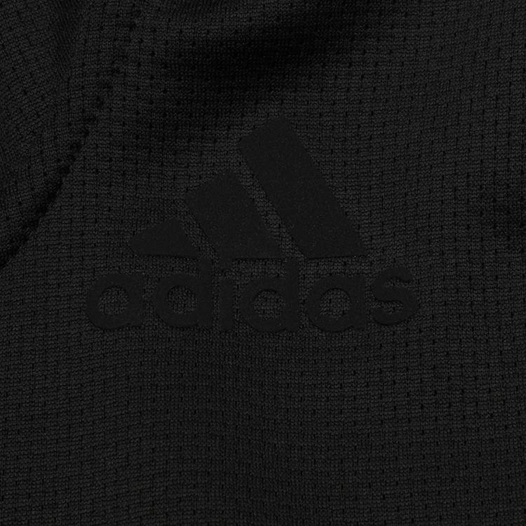 Adidas Classic Three-Stripe Zip Hoodie Jacket Men Outerwear Black DZ7404