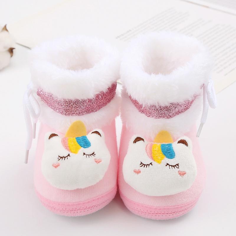 

Зимние теплые плюшевые зимние сапоги для малышей, милая мягкая обувь 13