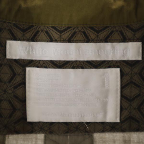 WHITE MOUNTAINEERING made in Japan Long sleeve patchwork shirt 1 Khaki Men's Used