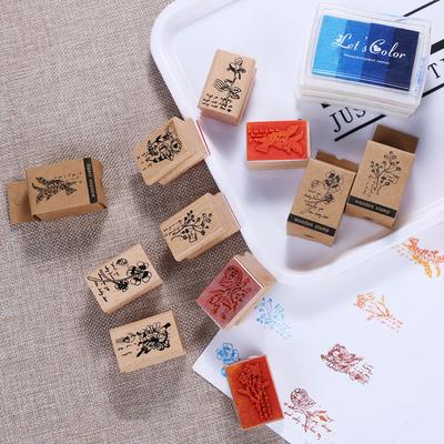 Stamping Grass Plants Craft Wooden Rubber Stamps DIY Craft Scrapbooking Vintage