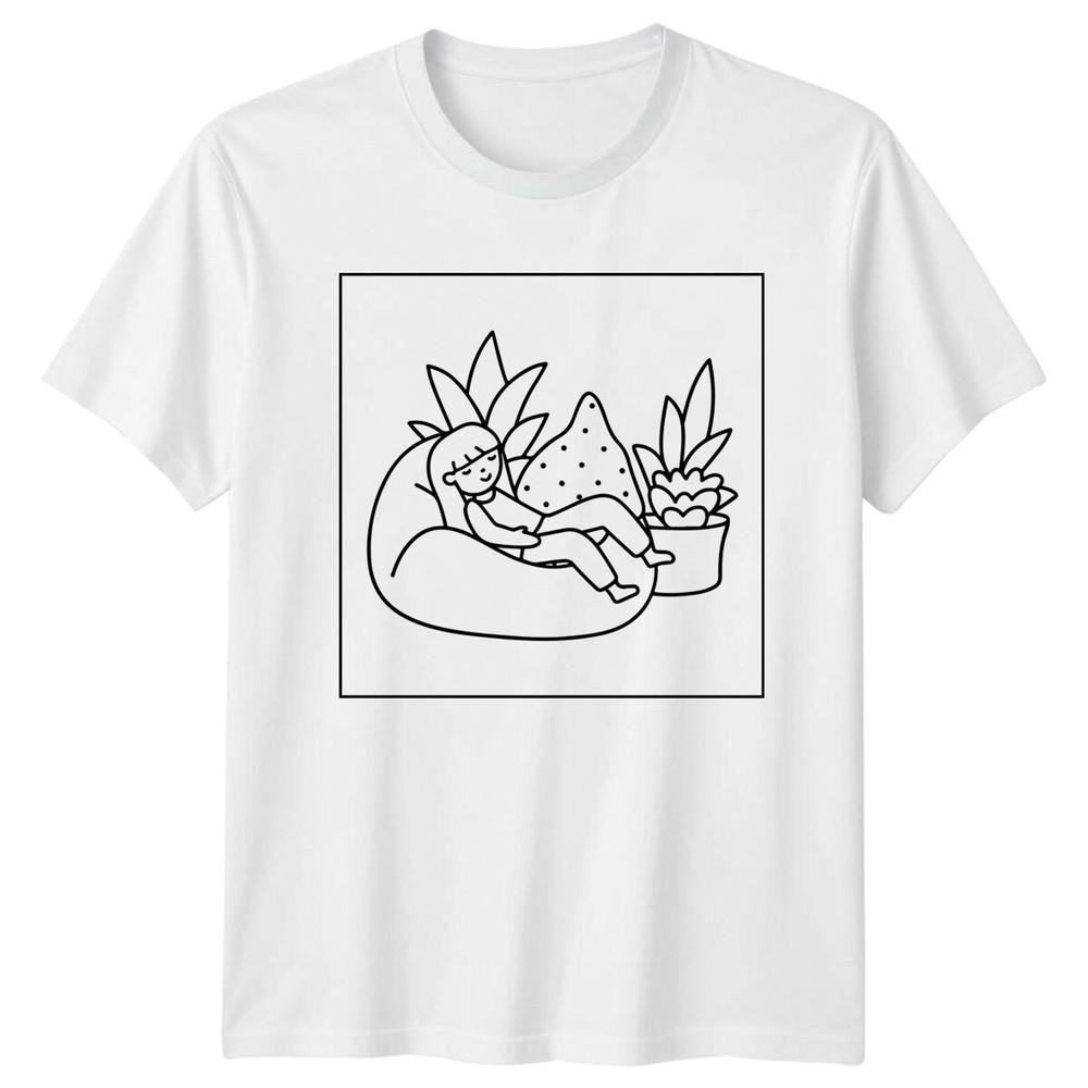 Relaxing Unisex Plants Hobby Unisexs TShirt Ladies Tee Graphic Unisex Top S
