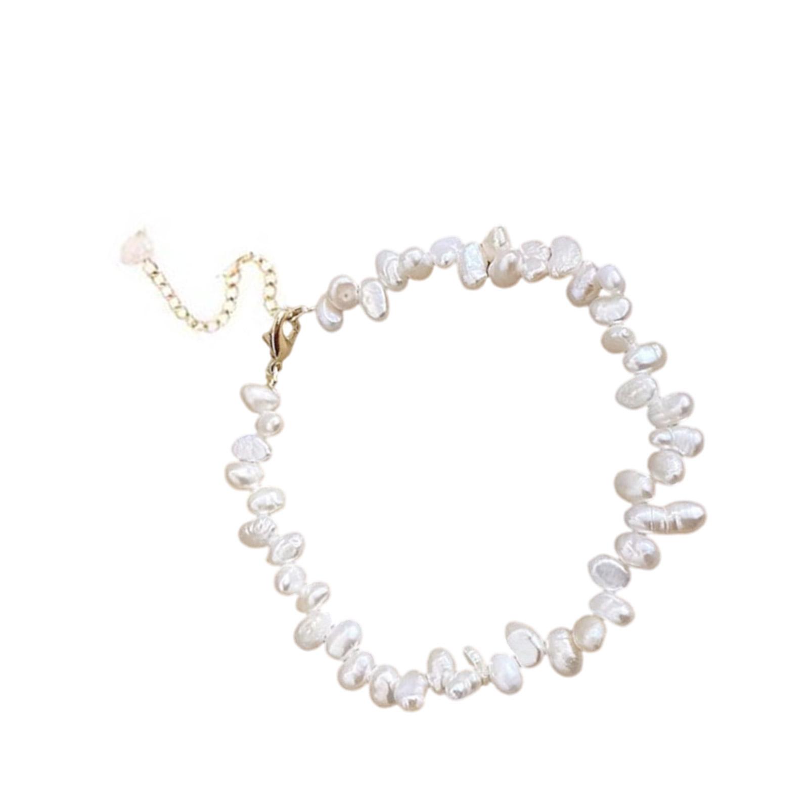 

Элегантный браслет/ожерелье из неправильного натурального пресноводного жемчуга для женщин, модные бусины, трендовые аксессуары 1