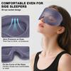 Breathable 3D Eye Mask for Sleeping, 99% Light Blocking, Adjustable Size, Washable, Portable, Unisex, for Air Travel (Blue Ash)