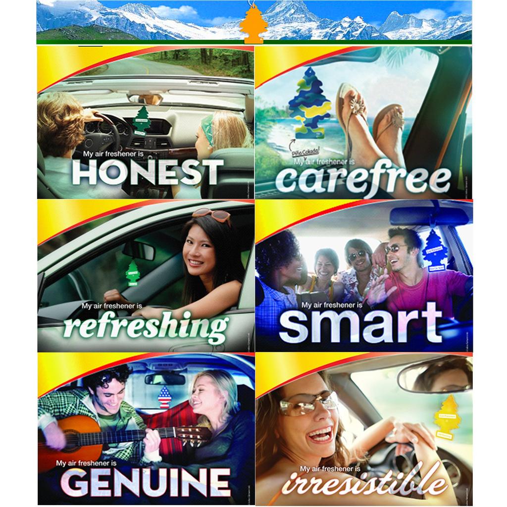 Little Trees Hanging Air Freshener Summer Linen 6 Pieces U6P-60574