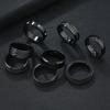 Stainless steel jewelry groove matte men's ring does not fade fashionable simple titanium steel ring
