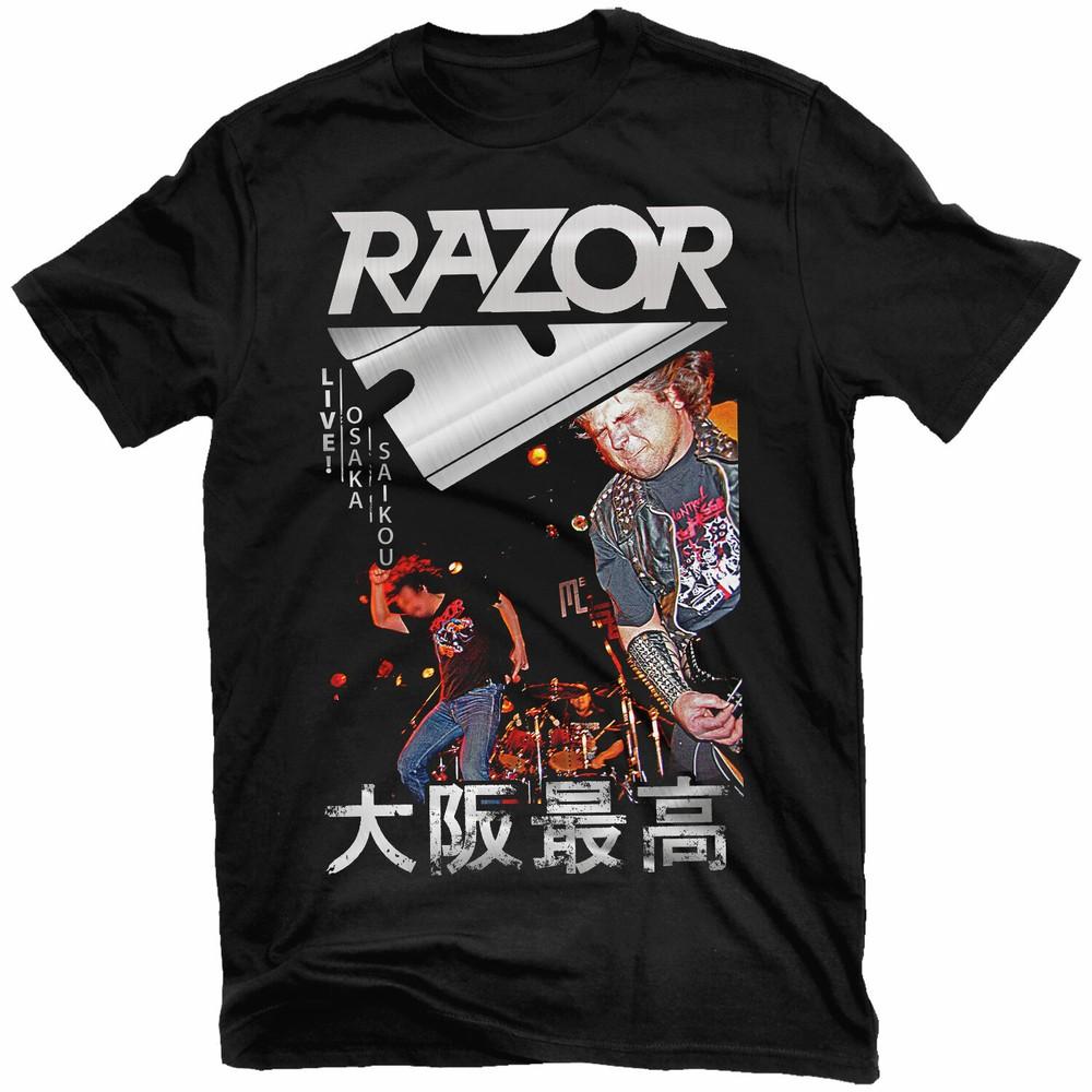RAZOR Live! Osaka Saikou T-Shirt NEW! Relapse Records TS4639 Unisex T-Shirt S
