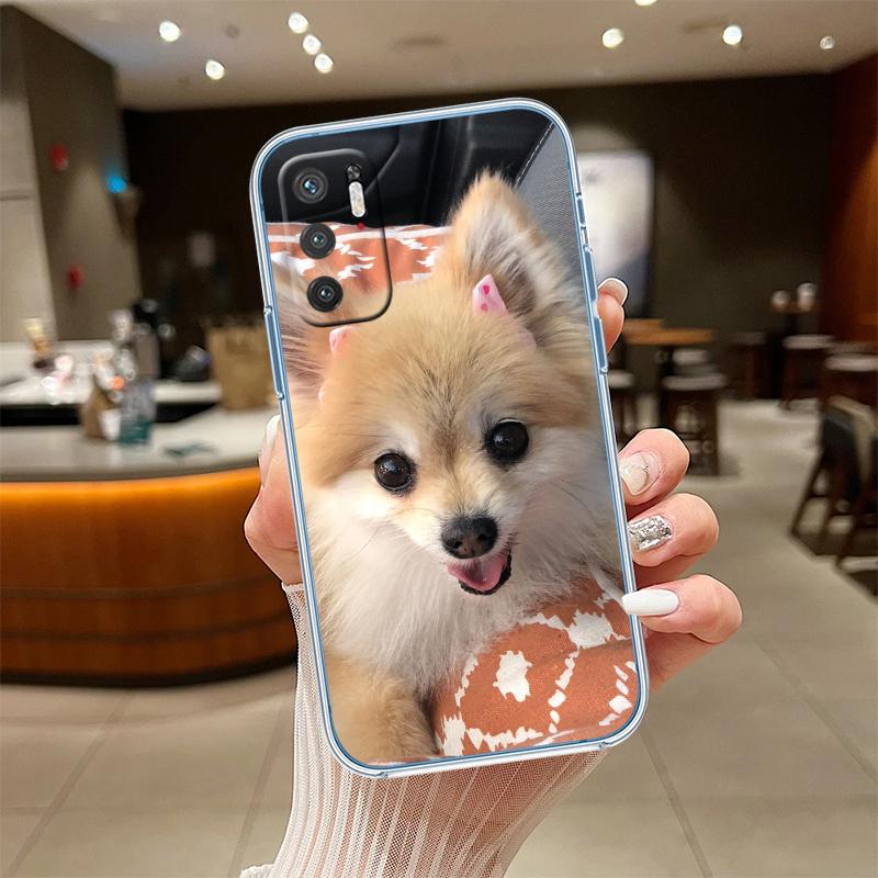 NH36 Pomeranian dog Transparent Phone Case for Samsung Galaxy A04 A04S A14 A23 A34 A54 M23 M33 M52 M53