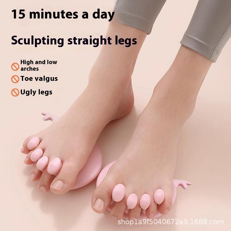2Pcs/set Rubber Arch Foot Trainer Thumb Valgus Corrector Toe Splints Buttocks Arch Trainer Fitness Leg Plantar Exerciser