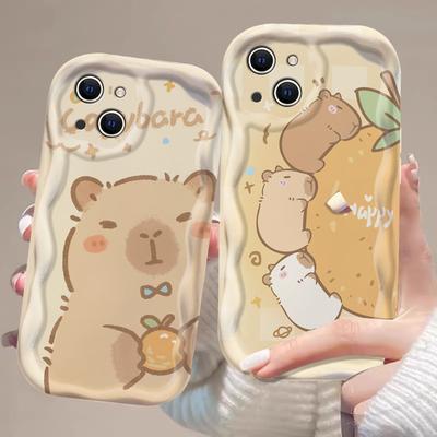 For IPhone15 Mobile Phone Case for IPhone14promax Cream Pattern Ip13 Cartoon 12mini Kapiba 16