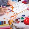 Multi-Shape Artist Palette Durable Plastic Paint Mixing Trays for Acrylic Watercolor Oil Painting Assorted Sizes Easy-Clean JXB