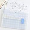 Letter A4 Paper 5 Pockets Expanding File Folder Pockets Accordion Document Organizer Grid Pattern for Office School Storage