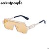 Steampunk Sunglasses Men  New Fashion Square Sun Glasses For Male Metal One-Piece Punk Sunglass Trendy Rectangular shades