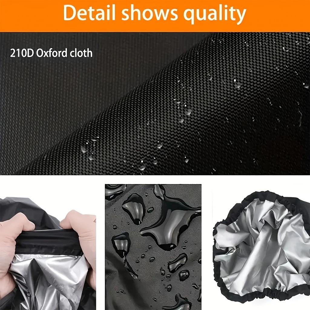 1pc Propane Gas Tank Cover, 210D Black Oxford Cloth Propane Tank Cover, Outdoor Waterproof Dustproof Gas Bottles Cover, Camping