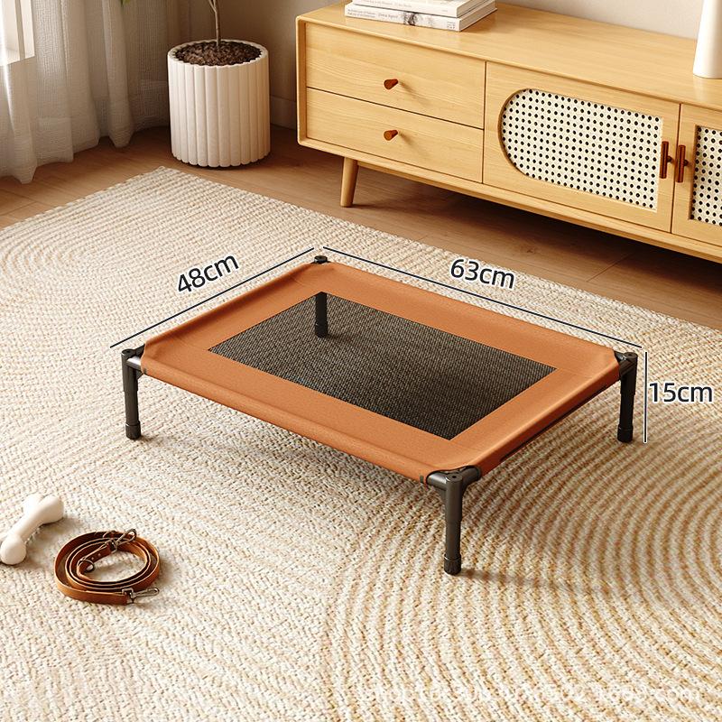 Summer breathable pet marching bed, moisture resistant off the ground, cat and dog beds, small and medium-sized dog beds