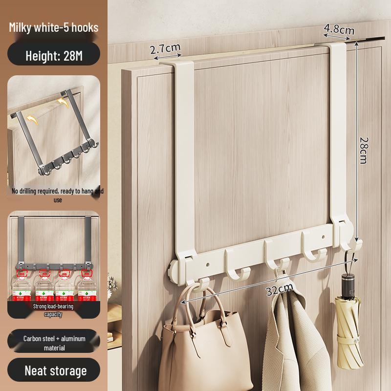 Silent Adhesive Wall-Mounted Clothes Hanger Hook for Bedroom Doors
