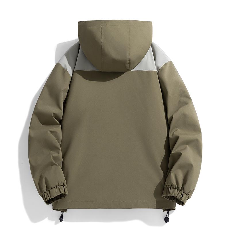 Giacca da lavoro da uomo casual da montagna per autunno e inverno con cappuccio tre in uno giacca calda in velluto