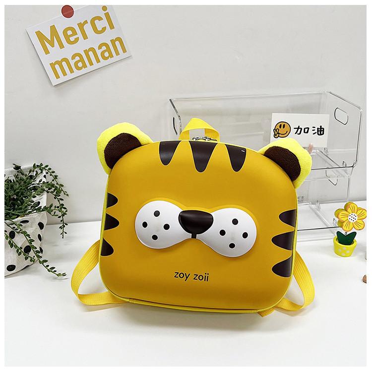Adorable Cartoon Tiger Backpack For Kids Waterproof And Lightweight Nylon Bag