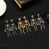 Boucles d'oreilles pendantes à pampilles en strass pour femmes, boucles d'oreilles personnalisées, bijoux de mode, décoration de costume de fête d'Halloween en cristal étincelant