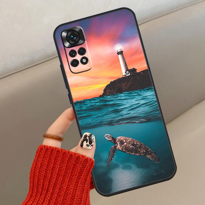 Süßes Cartoon-Schildkröten-Case für Xiaomi Redmi Note 14 10 11 12 13 15 Pro Plus Hülle für Redmi 15 14C 10C 12C 13C 15C