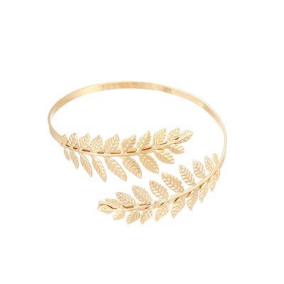 Fashion Roman Branch And Leaf Open Armband