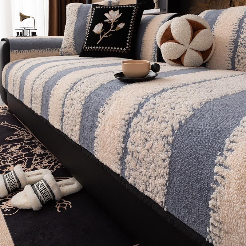 

Light Luxury High-End Sofa Cushion, Velvet And Thickened Autumn And Winter Nordic Simple Sofa Cover Cloth Towel, Non-Slip Sofa Seat Cushion 70*70cm