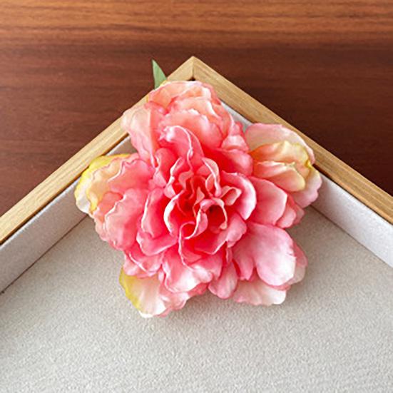 Women Hairpin Artificial Peony Flower Decor Anti-slip Teeth Hair Pin Large Size Holiday Hair Clip Hair Accessories