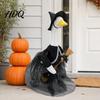 Ghost Goose Costume 1 Set Halloween Porch Outfit with Light-up Lantern Durable Polyester Pumpkin Apparel for 23 Inch Statue Yard Festive Decor