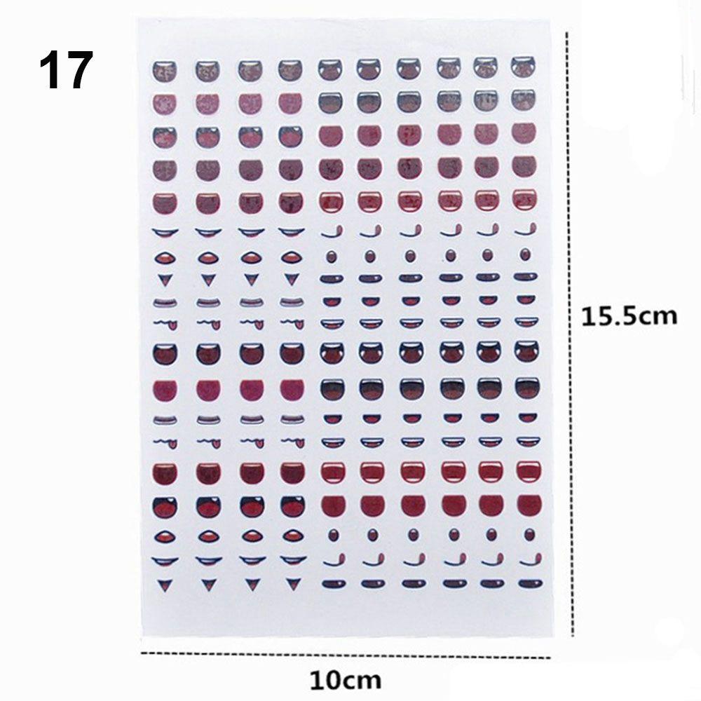 

Toys Anime Figurine Doll Cute Sticker Clay Decals Face Organ Paster Cartoon Eyes Stickers 17