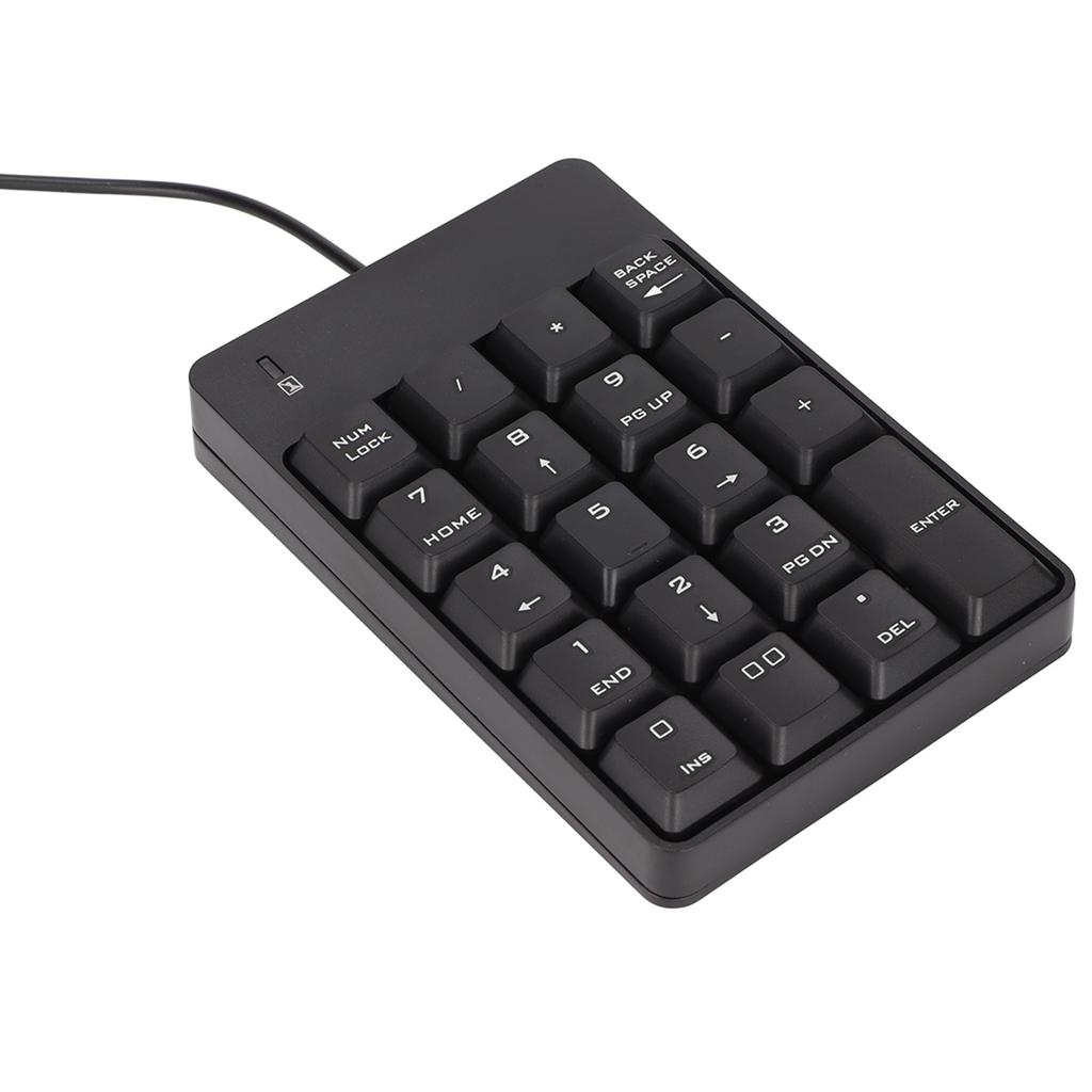 Number Pad Wired 19 Key USB Interface Drive Free Portable Black Laptop Numeric Keypad for Office