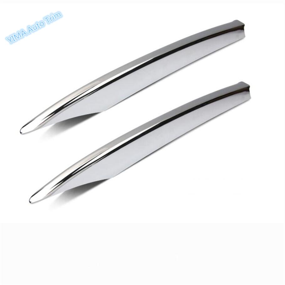 Auto Styling Front Fog Lights Foglights Lamp Eyelid Eyebrow Decor Stripes Cover Trim For Jaguar XE 2016 -  ABS Accessories