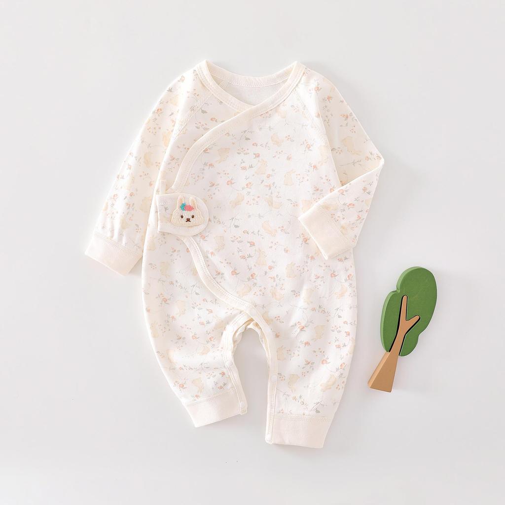 Newborn Pure Cotton Romper: Boneless Crawling Suit for Spring/Autumn