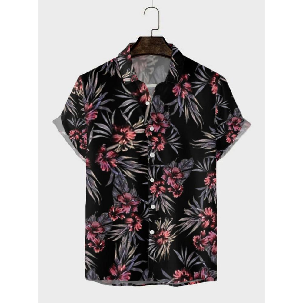 New Hawaiian Shirt for Men Skull 3d Printed Beach Shirt Short Sleeve Button Casual Men's Skull Shirts Oversized Camisa