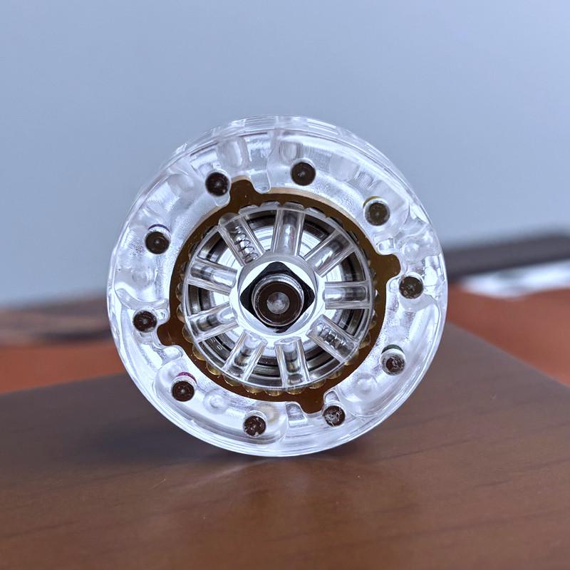 Shock Drum Ratchet Wheel Magnetic Push Coin Fidget Mechanical Slider Pushing Card EDC Stress Relief Sensory Toy Anti Anxiety