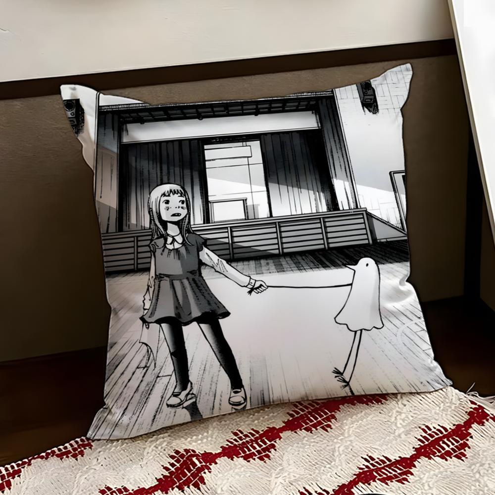 GGoodnight PPunpun Cushion Cover Reversible Soft Durable Pillow Cover Home Car MultiScene Use for Daily Comfort