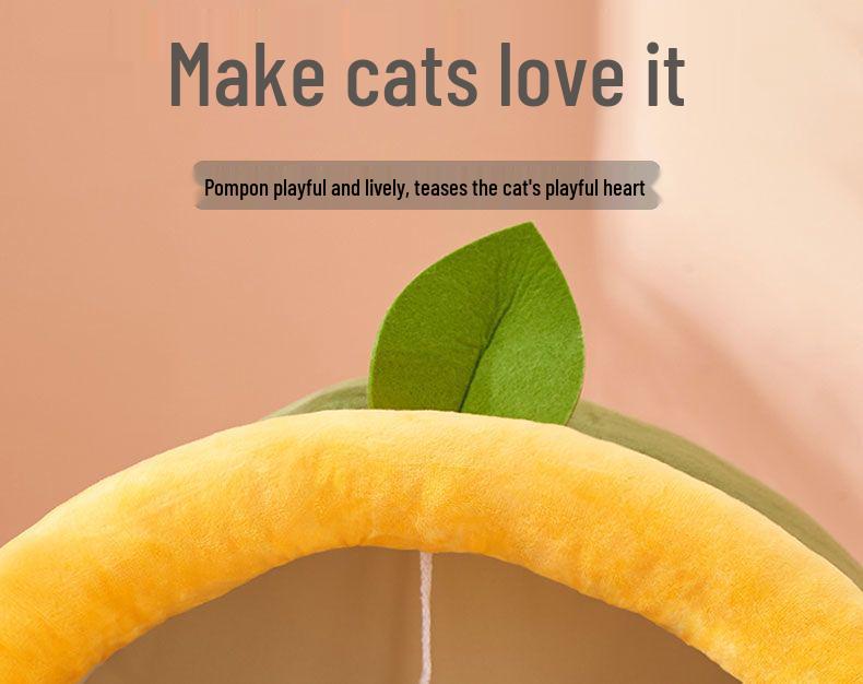 All-Season Cat & Dog Bed: Cozy Enclosed Pet House & Sleeping Mat