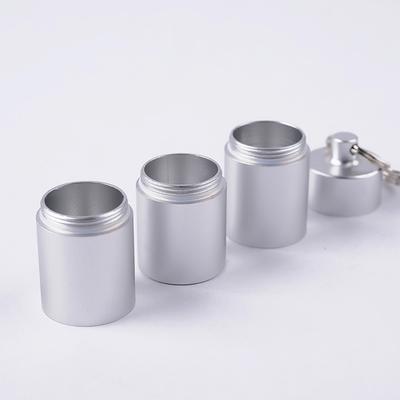 Caixa de Pílulas de Ligas de Alumínio À Prova d'Água Estojo de Caixa de Remédios Porta-Chaveiros Recipiente Frascos 3 Compartimentos Frascos Pequenos de Remédios