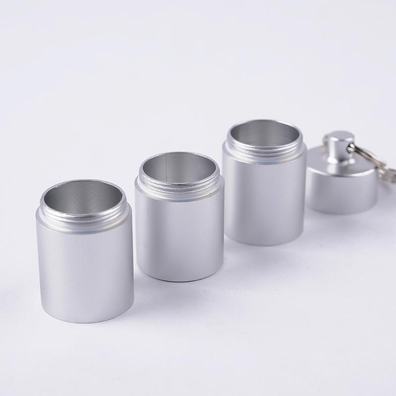 Stopy Aluminium Pudełko na Pigułki Wodoodporne Pudełko na Leki Etui Breloki Uchwyt Pojemniki Butelki 3 Komory Małe Buteleczki na Leki