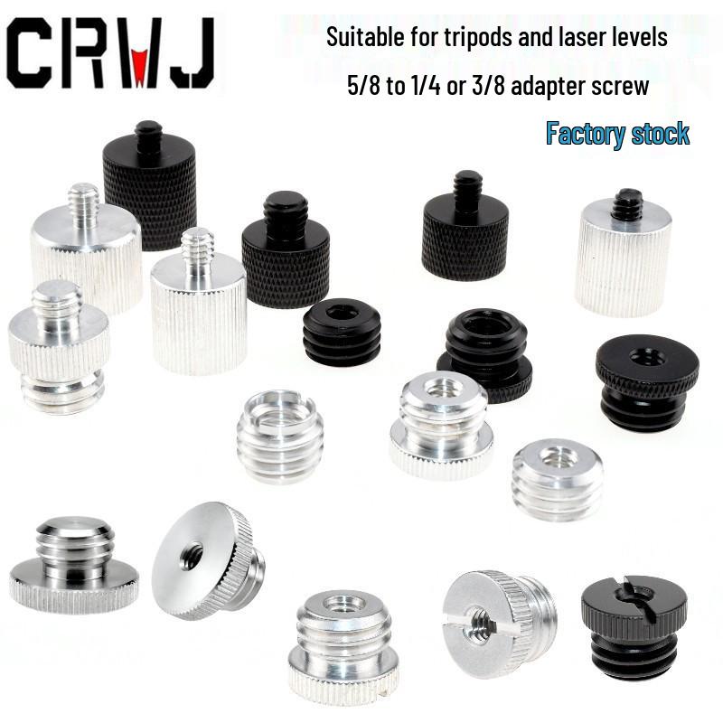 Laser Level Camera Mount Tripod Adapter: 3/8 To 1/4 & 1/4 To 5/8 Conversion Nut Screw